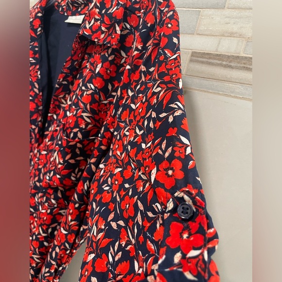 NY&C Floral Shirt Dress • Belted • 3/4 Sleeve • Small - Picture 8 of 15